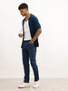 Faded Slim Fit Denim Jeans | Dark Blue | WUJN2616F