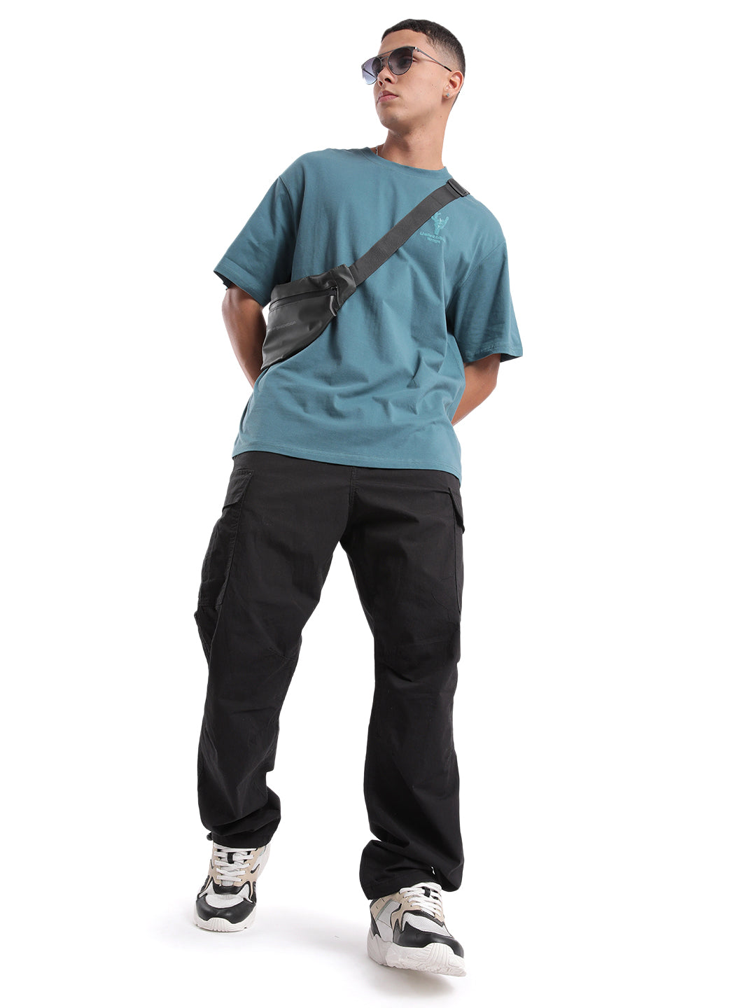 Urban Teal Back Printed T-Shirt