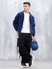 Men’s Solid Zip-Up Hoodie Sweatshirt | Blue