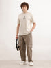 Comfort Fit Backprinted T- Shirt  | Beige