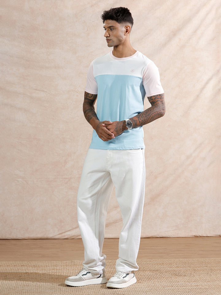 Pastle Colour Blocked T-Shirt  | Multicolor