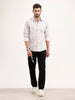Textured Regular Fit AOP Shirt | Grey
