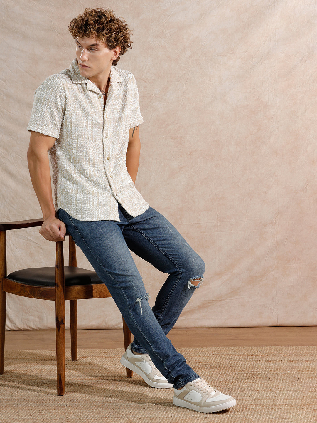 Solid Heavy Fade Slim Fit Jeans | Blue