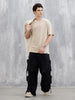 Back Printed Oversized T-Shirt | Beige