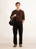 Anti Fit Solid Cargo Trouser | Black
