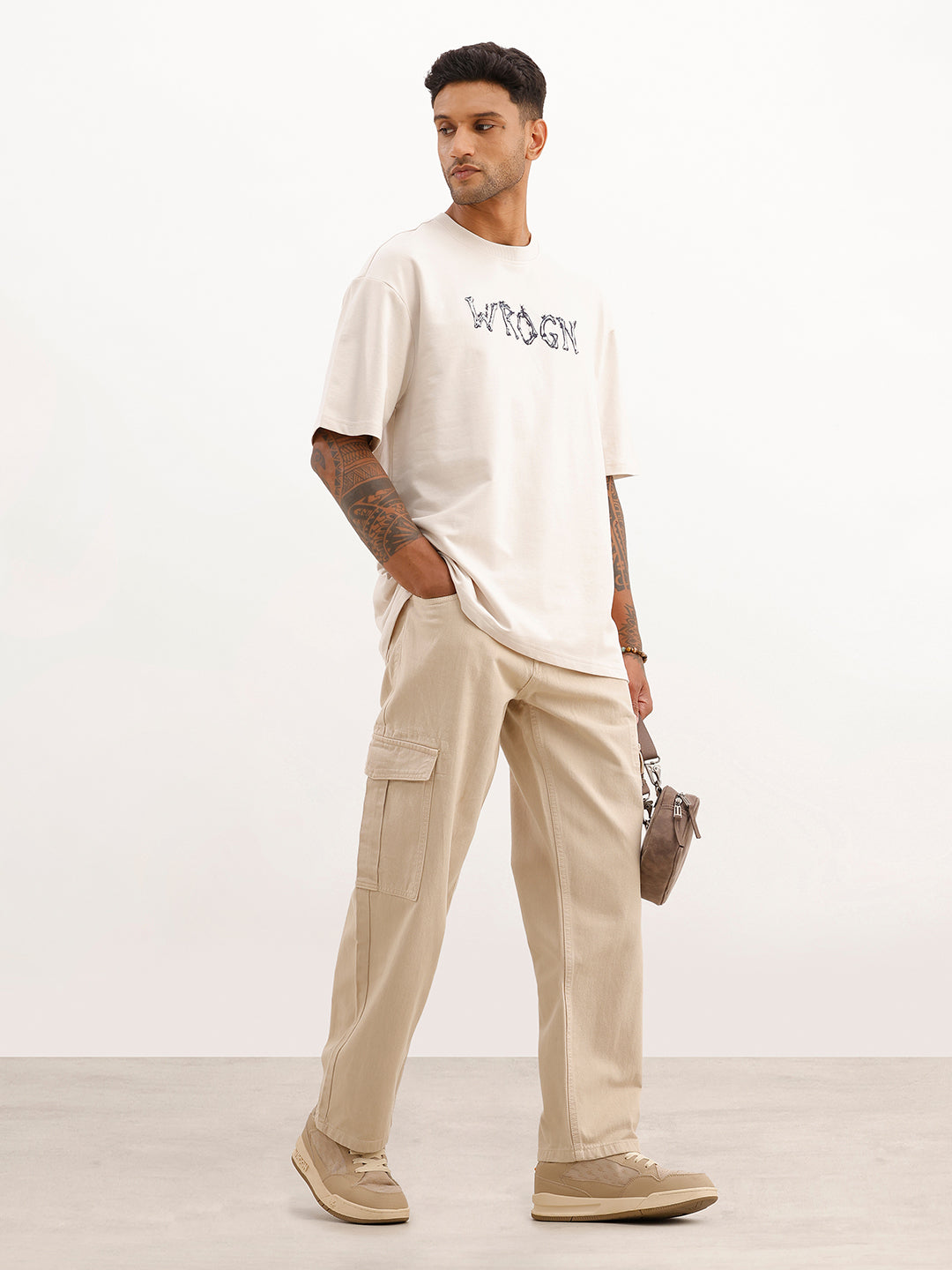Oversized Puffer Print T-Shirt | Beige