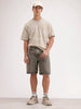 Oversized Placement Printed T-Shirt | Khaki