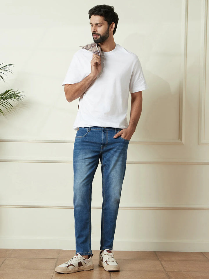 Heavy Fade Slim Tapered Jeans | Blue