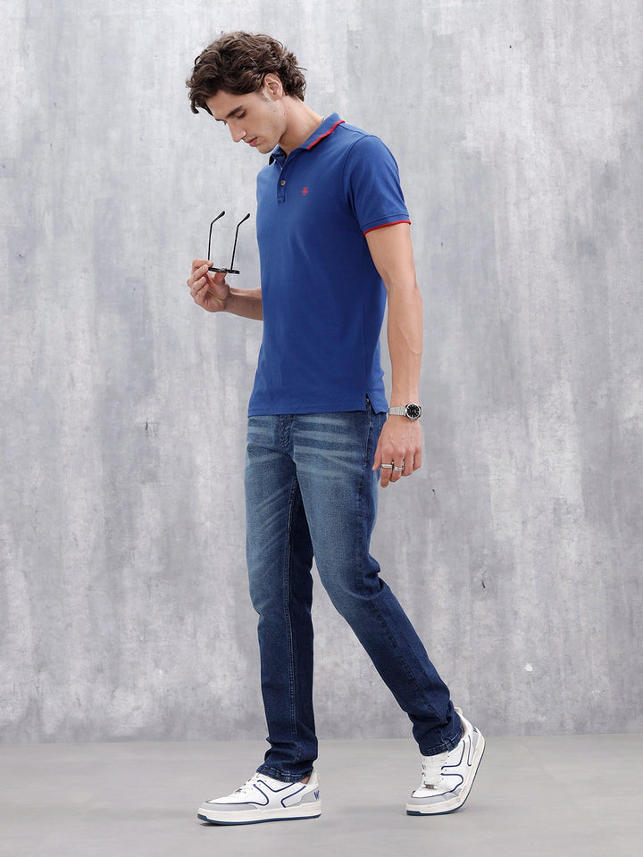 Men's Skinny Fit Casual Jeans | Dark Stone