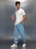 Men's Casual Colorblocked Polo T-shirt | White