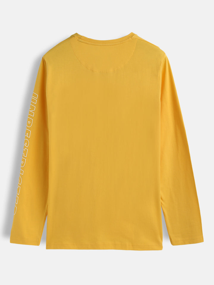 Placement Print Slim Fit T-Shirt I Yolk Yellow