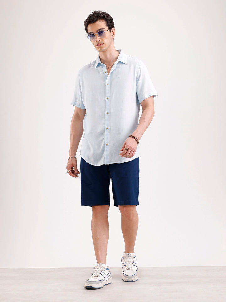 Classic Slim Fit Shorts   |  Navy Blue