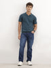 Straight Fit Faded Denim Jeans | Blue