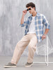 Checkered Pattern Casual Shirt For Men |Blue