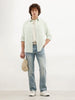 Regular Fit Striped Shirt | Light Green