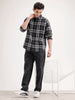 Regular Fit Checkered Shirt | Black