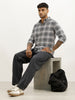 Classic Slim Fit Checkered Shirt | Grey