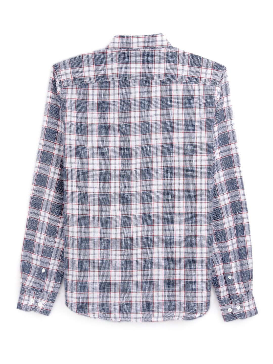 Navy Slim Fit Checkered Shirt