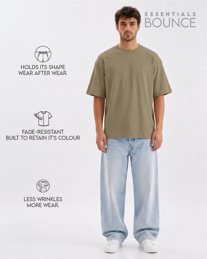 No Brainer Bounce Oversized T-Shirt | Essential | Olive
