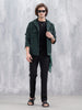 Slim Fit Poly Viscose Lycra Trousers | Black