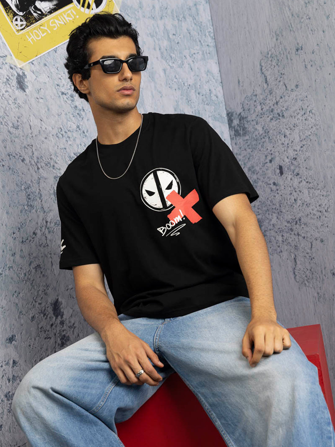 Deadpool Boom Black Comfort Fit T-Shirt