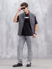 Men's Solid Casual Puffer Jacket | Grey