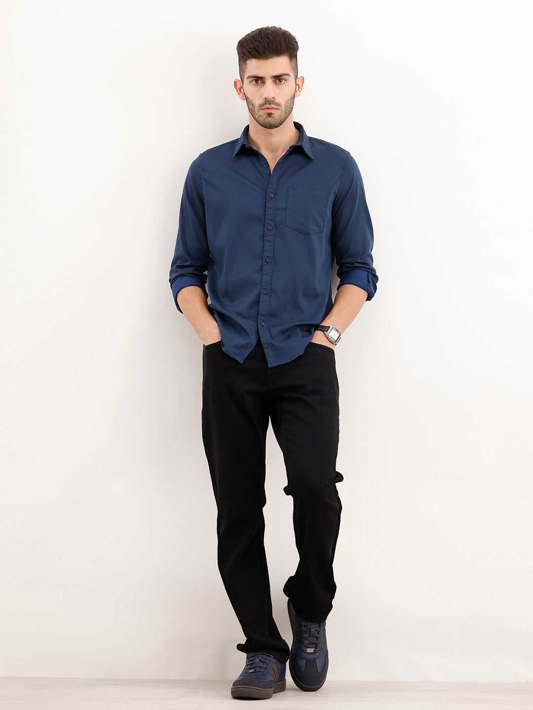 Solid Regular Fit Shirt | Blue