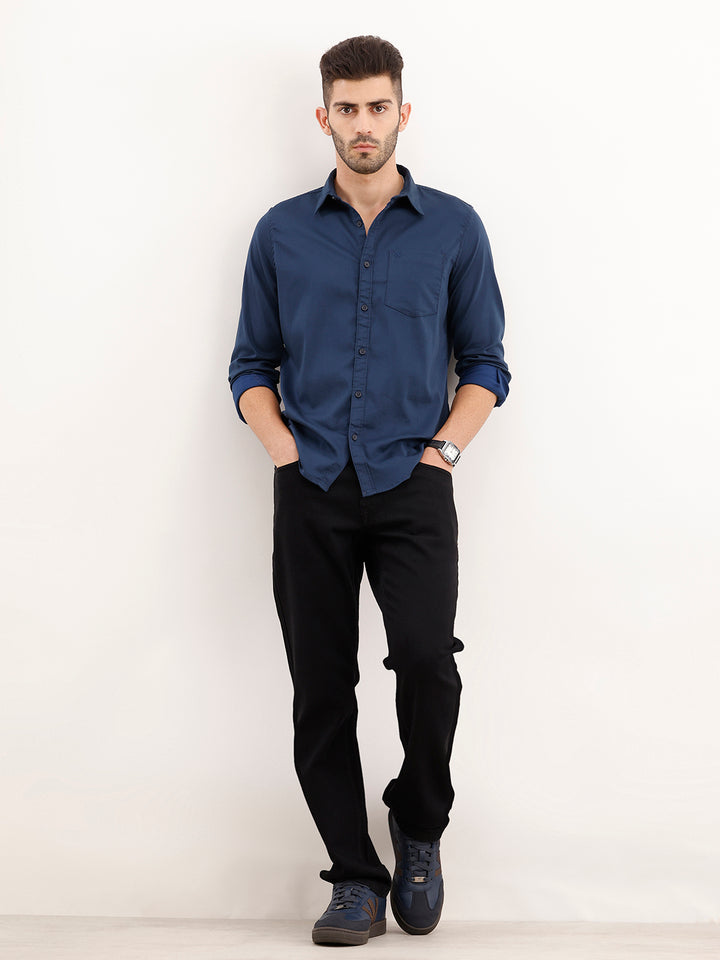 Solid Regular Fit Shirt | Blue