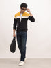 Slim Fit Colour Blocked Zipper Sweatshirt | Multicolor