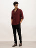 Solid Slim Fit Performance Stretch Shirt | Wine