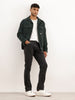 Washed Straight Fit Denim Jeans | Dark Grey