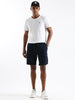 Striped Comfort Navy Blue Shorts