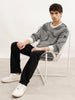 Classic Jacquard Full Sleeve Sweater | Black | WSW02FSRE1089W