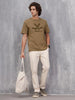 Slim Fit Cotton Stretch Clean Look Trouser | Cream