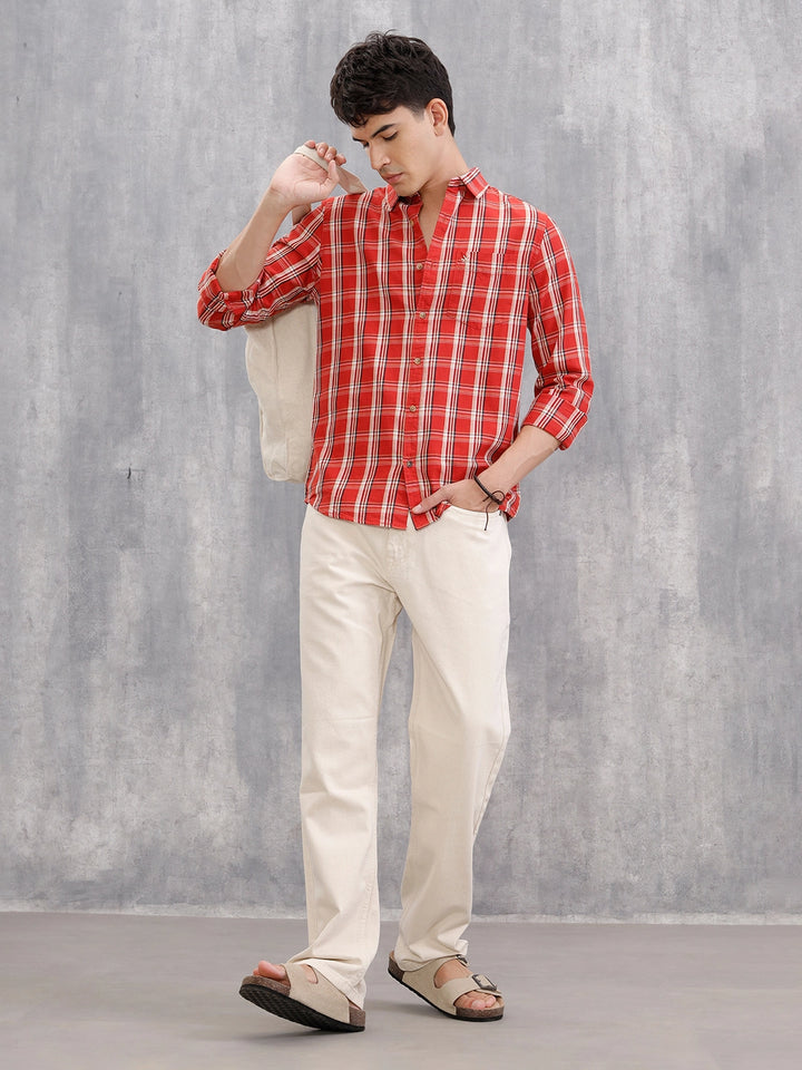 100% Cotton Anti Fit Jeans I Ecru