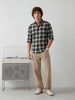 Regular Fit Checkered Shirt | Black