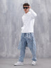 Solid Casual Slim Fit Hooded Sweatshirt | White