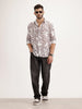 Regular Fit AOP Full Sleeve Shirt | Brown