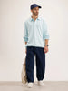 Oversized Plus Fit Full Sleeve T-Shirt | Light Blue