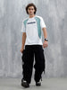 Casual Men Sporty Look Oversized Fit Tee With Print | White