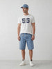 Vintage Varsity Style Graphic Tee | Off White