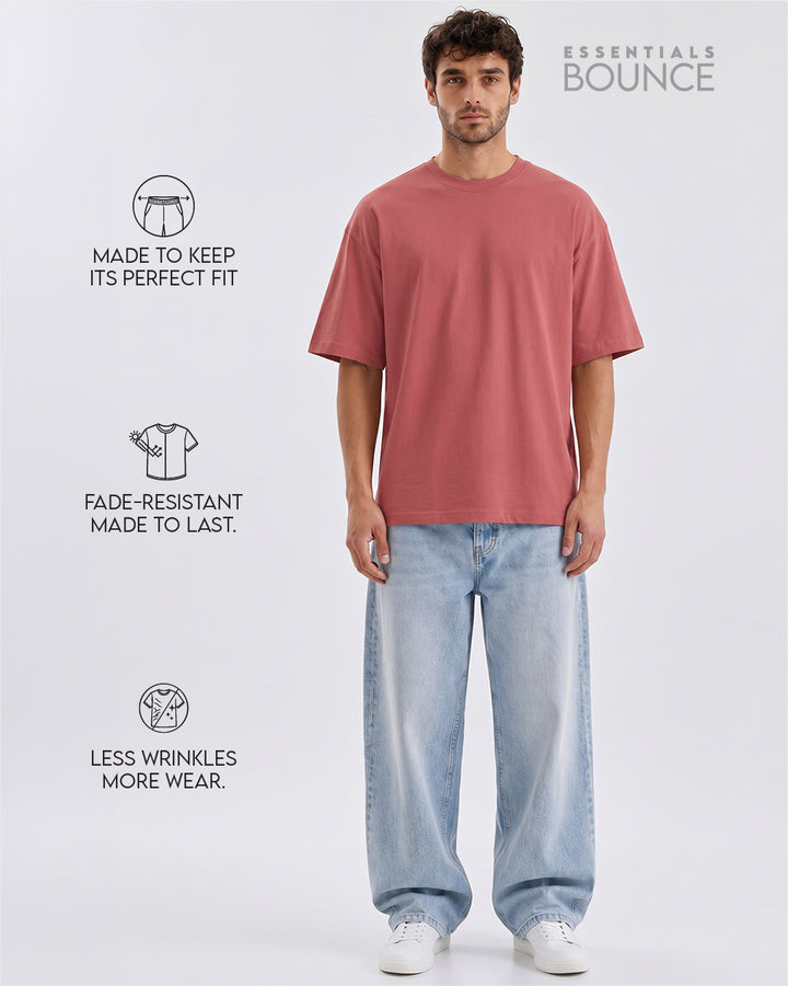 No Brainer Bounce Oversized T-Shirt | Essential |  Rust
