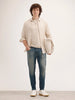 Faded Skinny Crop Denim Jeans | Light Blue