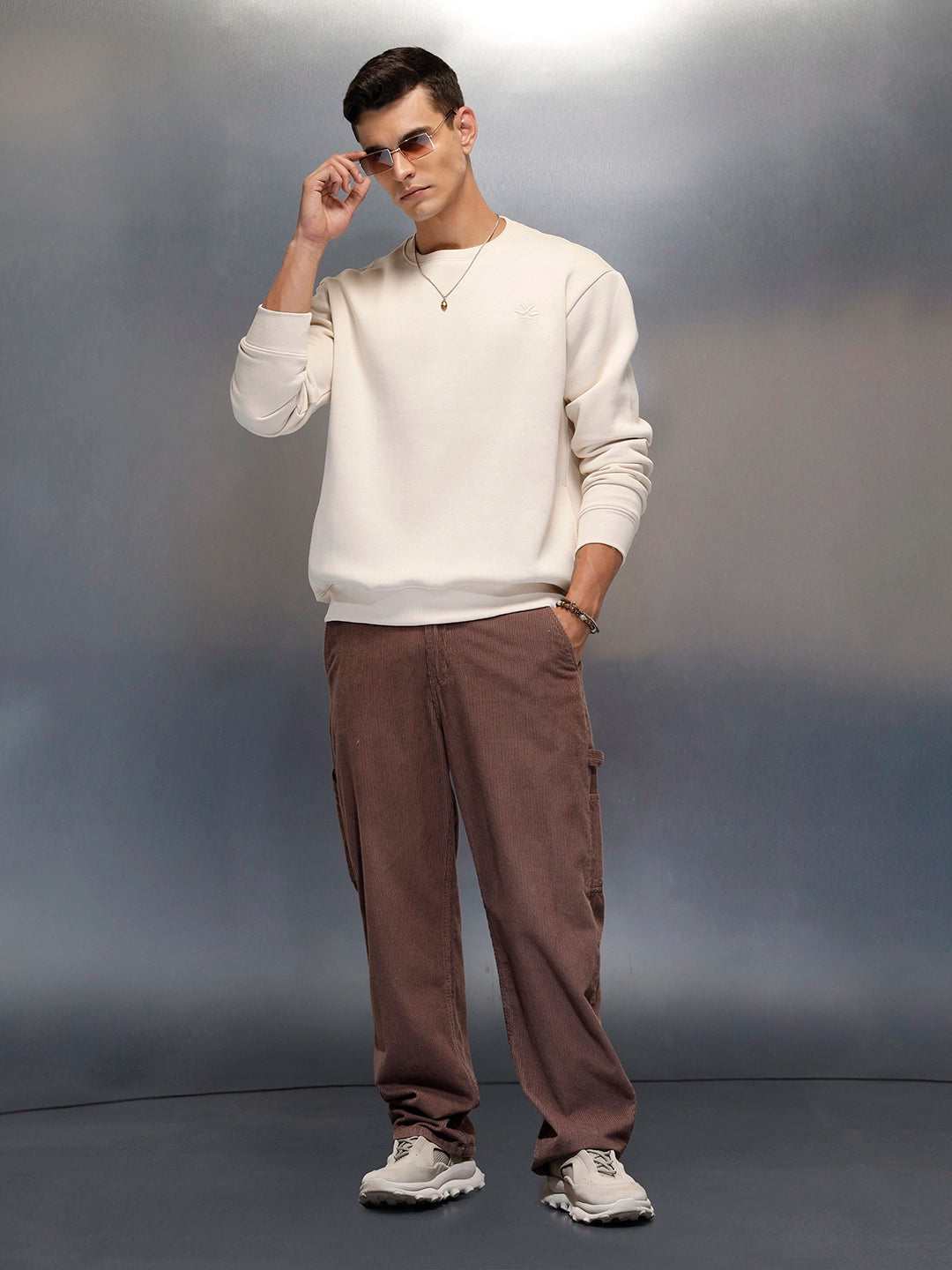 men's casual comfort fit sweatshirt | Beige