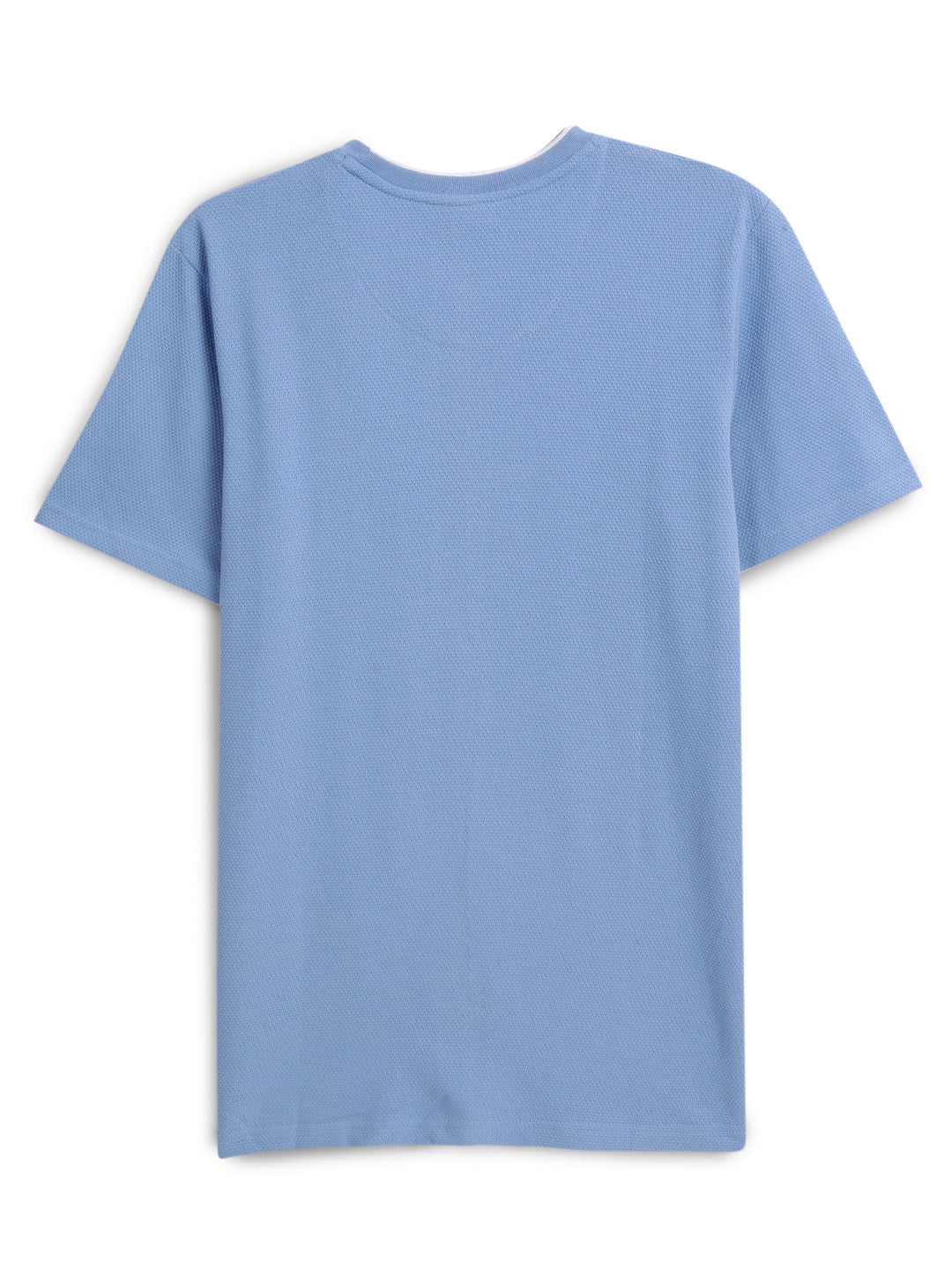 Popcorn Knit Blue T-Shirt