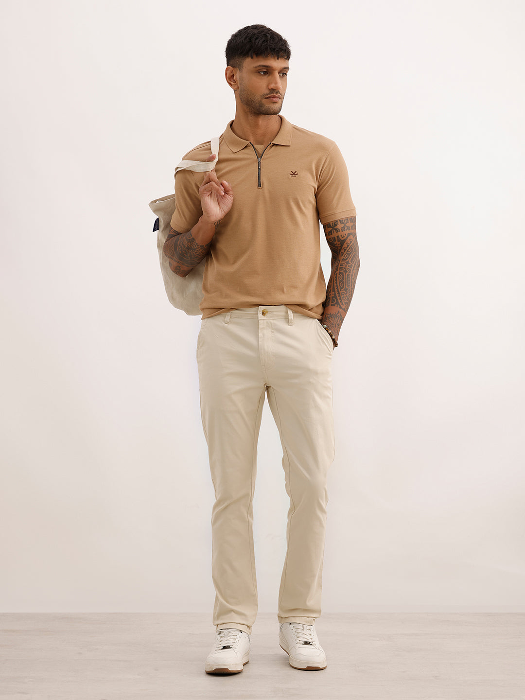Classic Solid Slim Fit Trouser | Cream | WTR0200SL4048S