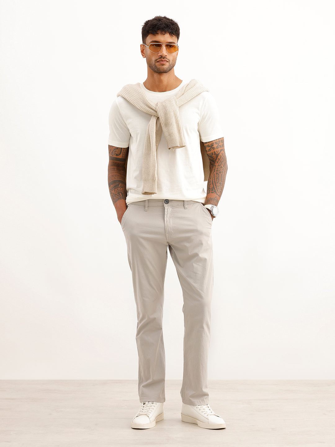Solid Loose Fit Trouser | Grey