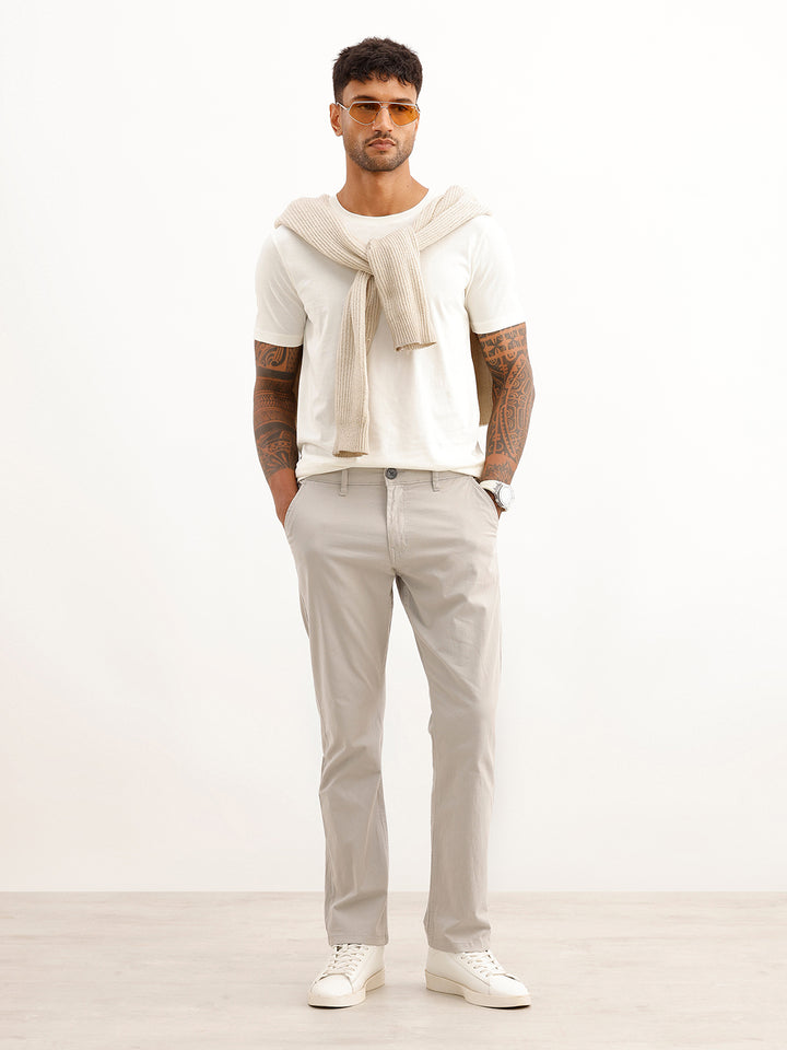 Solid Relaxed Fit Trouser | Grey