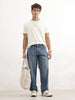 Loose Fit Faded Denim Jeans | Light Blue