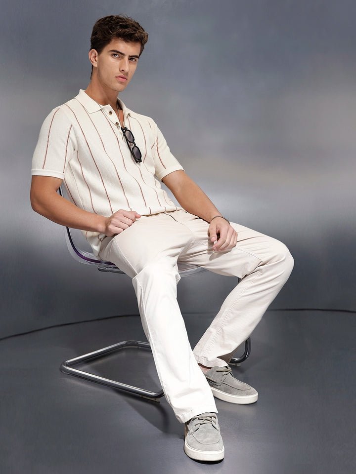 Men’s relax fit trousers | Beige